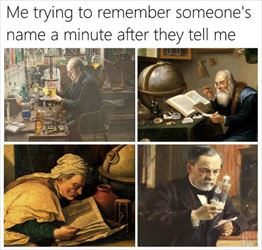 trying to remember someones name