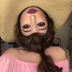 upside down face