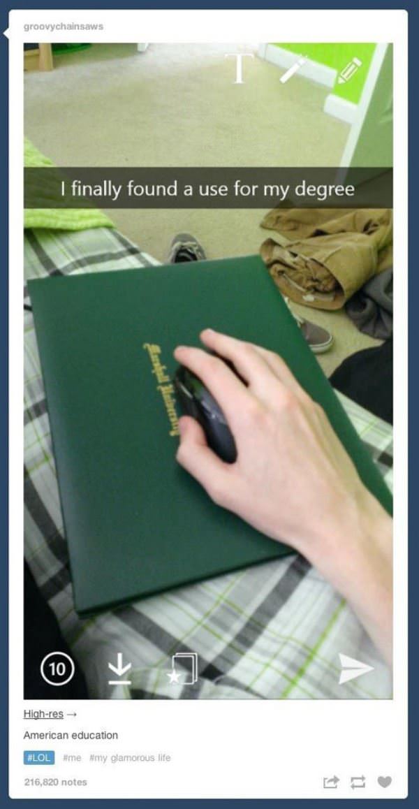 use for my degree funny picture