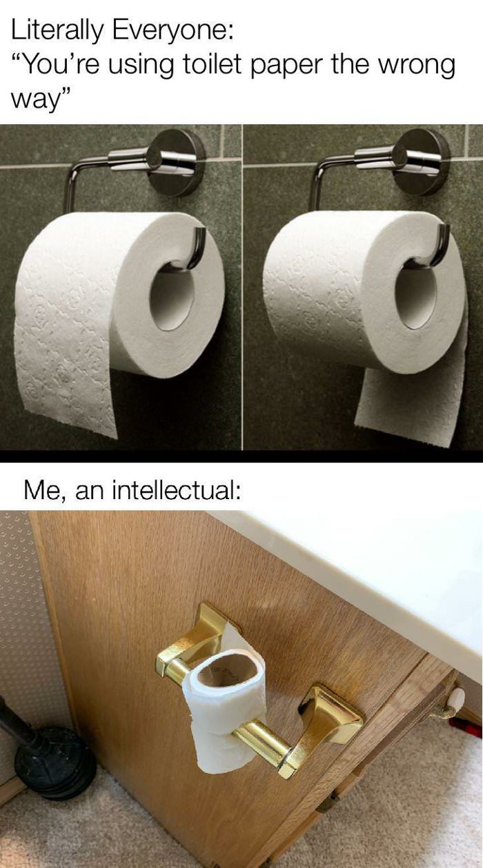using toilet paper wrong