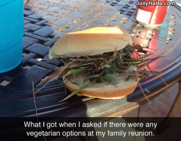 vegan options funny picture