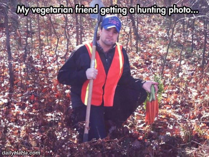 vegetarian hunting funny picture