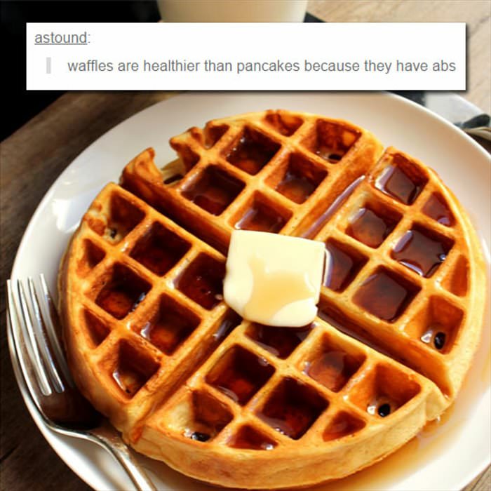 waffles are healthier than pancakes