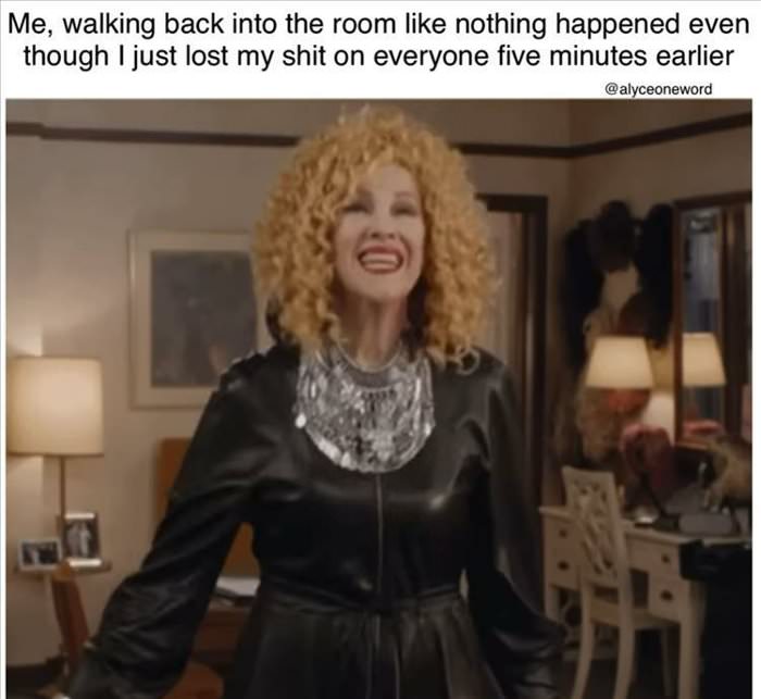 walking back into the room