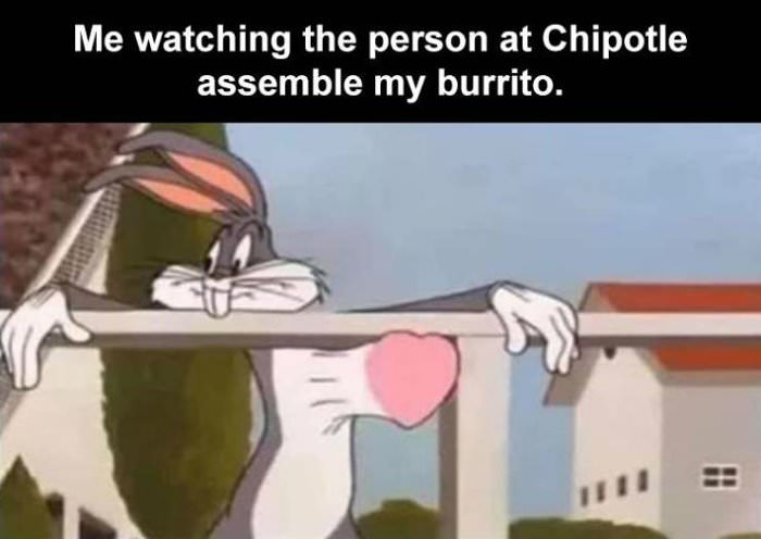 watching my burrito