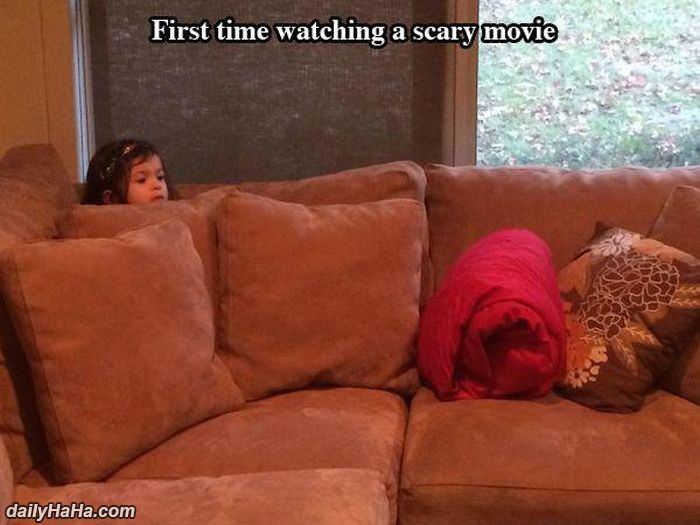 watching a scary movie funny picture
