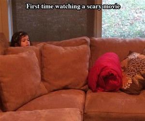 watching a scary movie funny picture