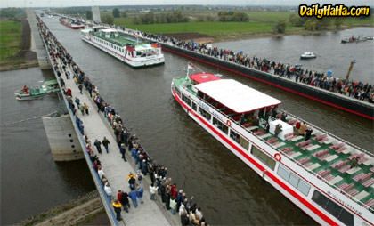 Bridge with Boats on it