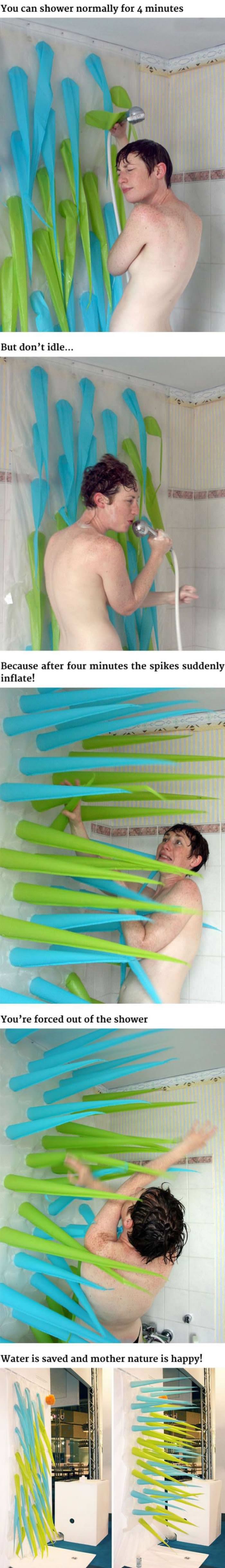 water saving shower funny picture