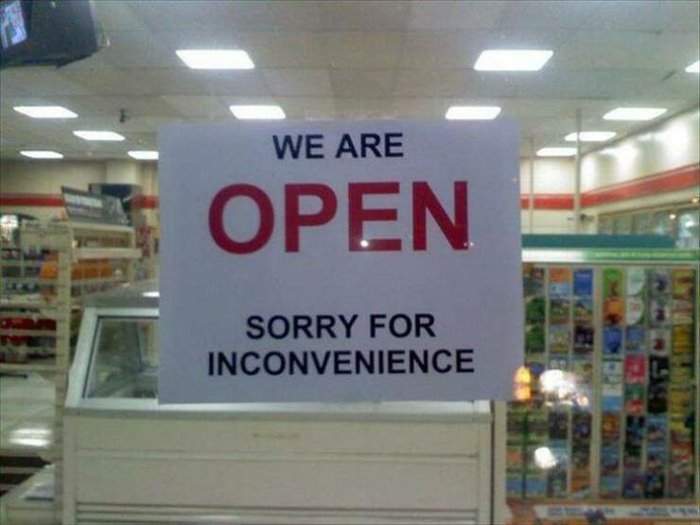 we are open