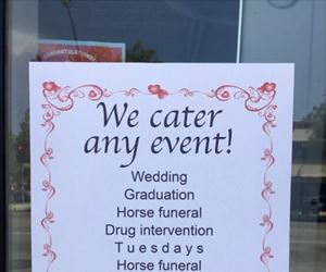 we cater any event