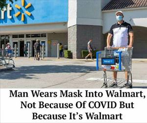 wearing a mask in walmart
