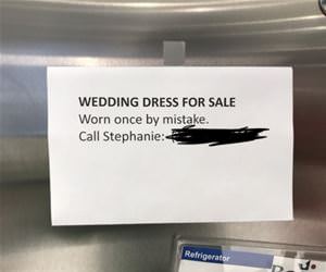 wedding dress for sale funny picture