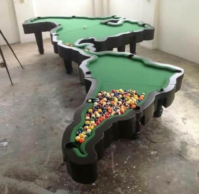 weird pool table