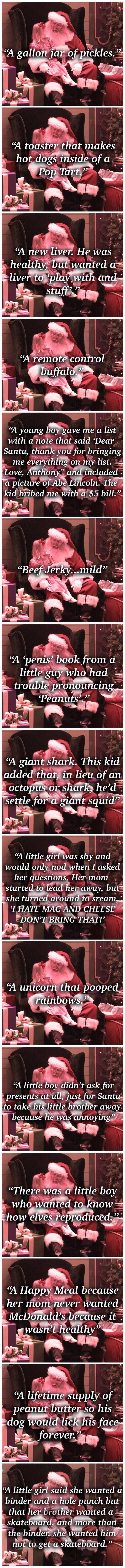 weirdest christmas gift requests funny picture