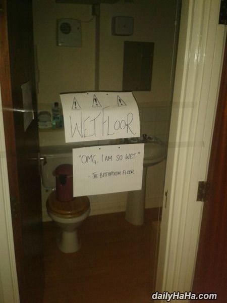 wet floor funny picture