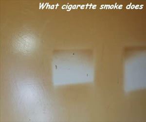 what smoke does to the wall