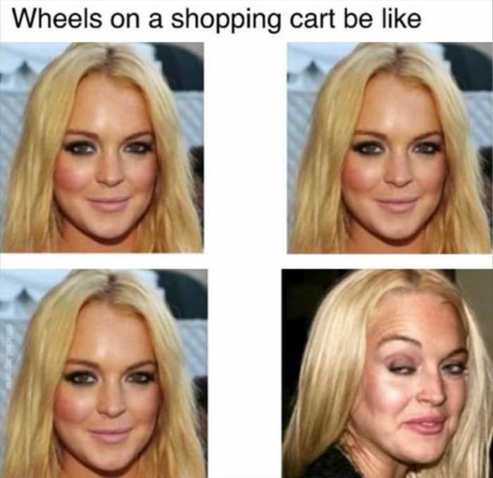 wheels on a shopping cart