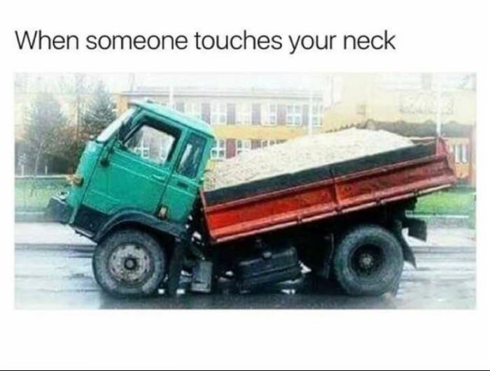 when someone touches your neck