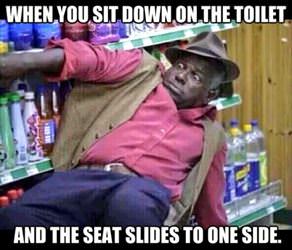 when the toilet seat slides