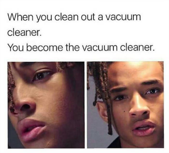 when you clean out the vacuum cleaner