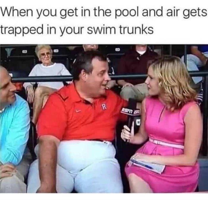 when you get in the pool