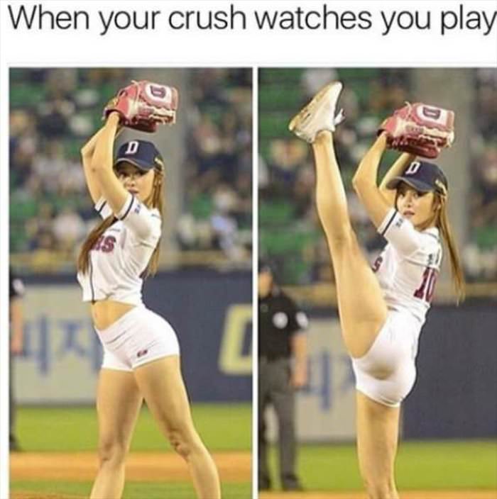 when your crush watches you play
