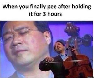 when you finally get to pee funny picture