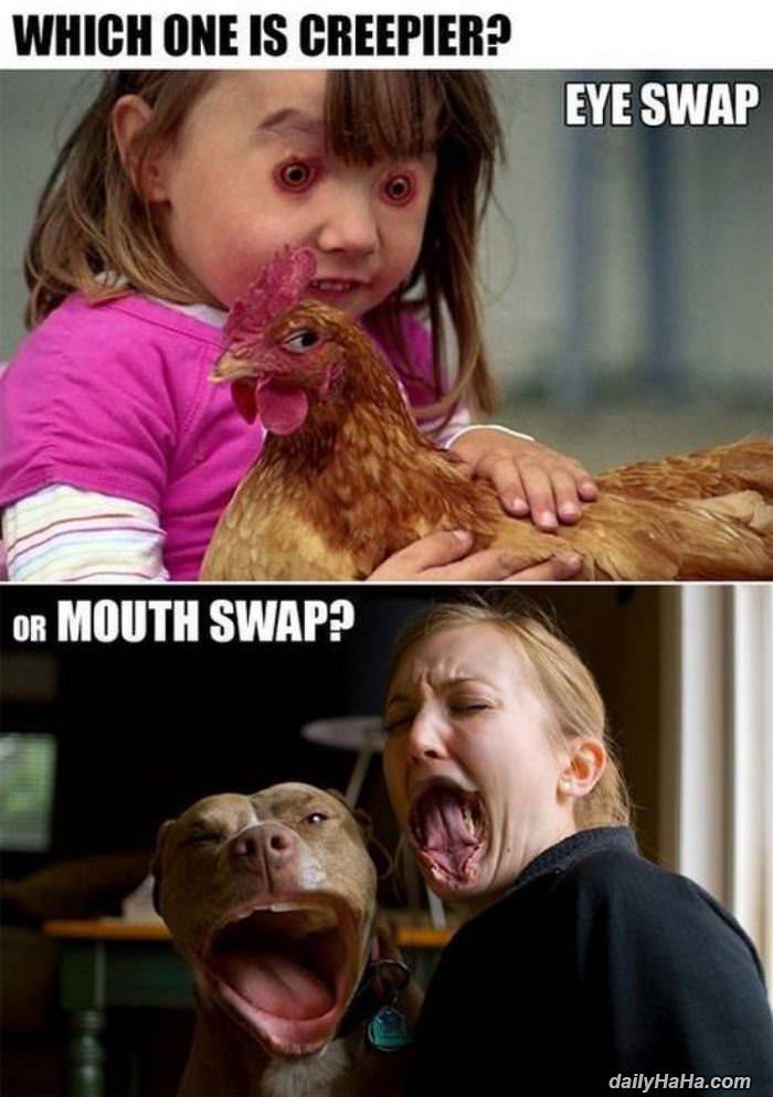 which is creepier funny picture