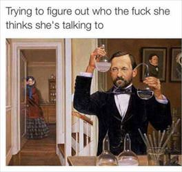 who is she talking to