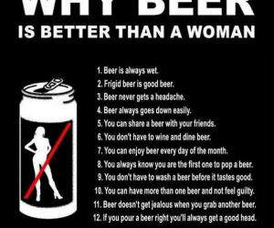 Beer is Better Than Females funny picture