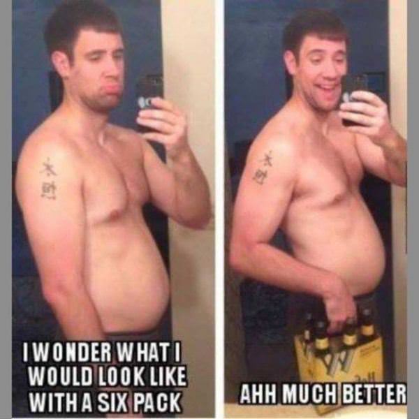 with a 6 pack funny picture