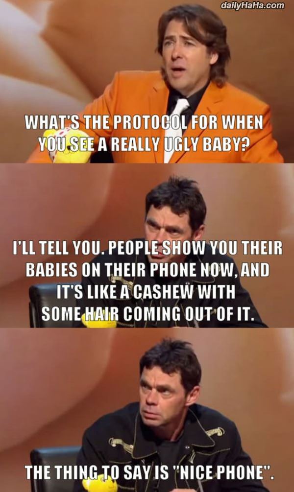 with an ugly baby funny picture