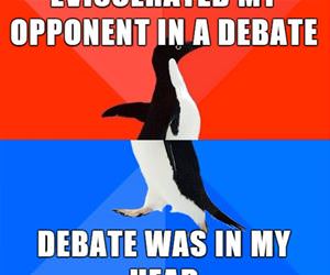 won the debate funny picture