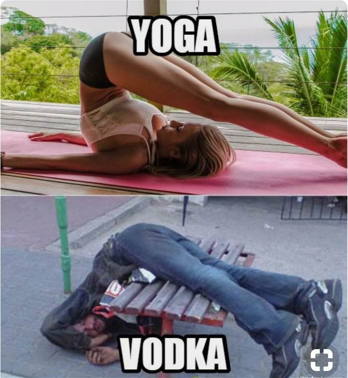 yoga vs vodka