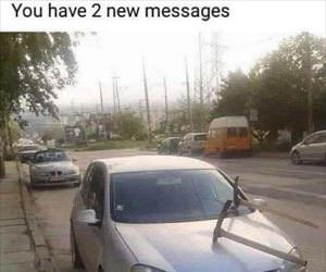you have two new messages
