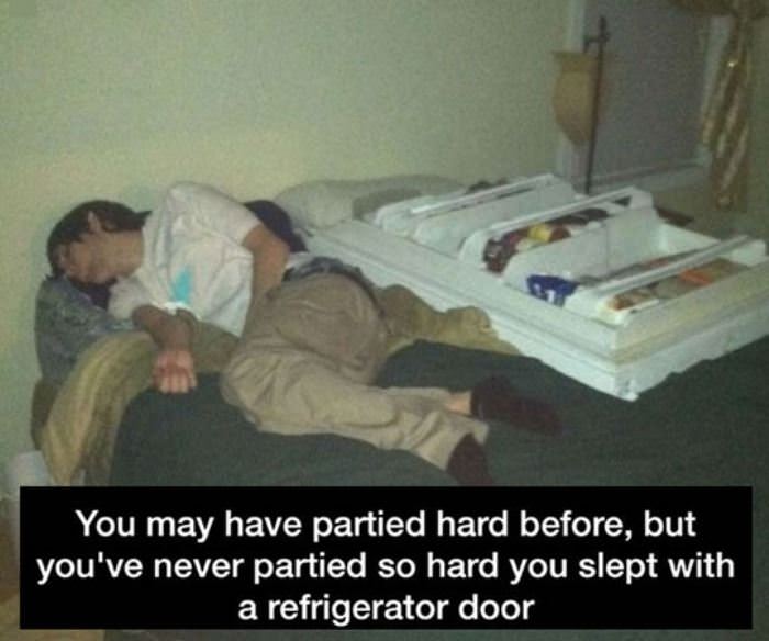 you may have partied hard funny picture