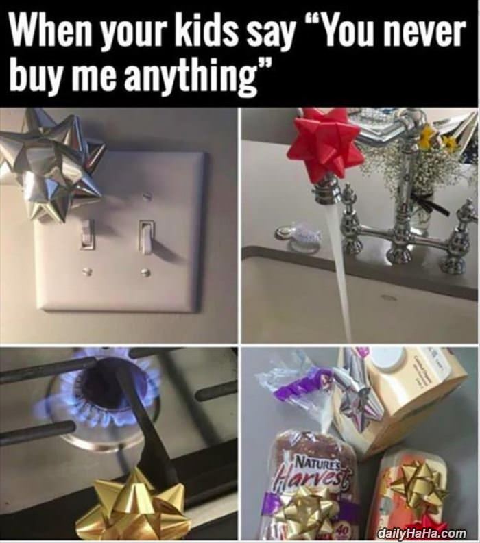 you never buy me anything funny picture