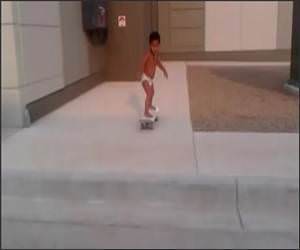 2 Year old skateboarder Funny Video
