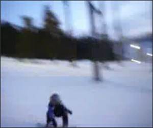 3 Year old Snowboarder Funny Video