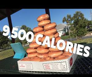 50 Krispy Kreme Donuts Challenge Funny Video