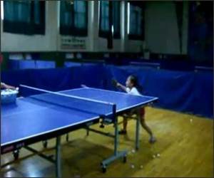 6 Year old ping pong