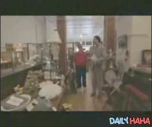 Borat in the  Antique Shop Video