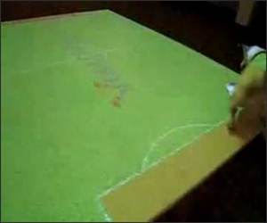 Dog Playing Virtual Soccer