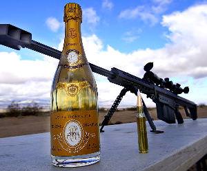 How To Uncork Cristal with a 50 Cal Funny Video