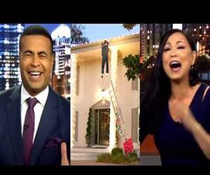 News Anchors Cannot Stop Laughing At Christmas Decoration Gone Wrong Funny Video