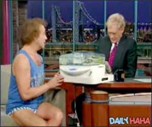 Richard Simmons on Letterman with Steamer