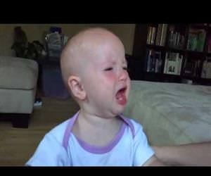 a baby crying in slow motion Funny Video