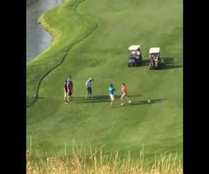 a fight on a golf course Funny Video