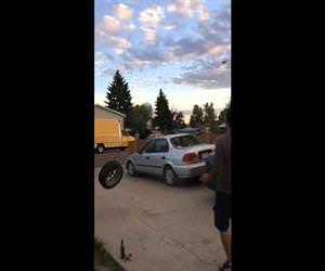 airbag wheel launch Funny Video